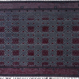 Square Abstract Purple Modern Rug, abs5060