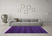 Machine Washable Abstract Purple Modern Area Rugs in a Living Room, wshabs5060pur