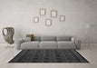 Machine Washable Abstract Gray Modern Rug in a Living Room,, wshabs5060gry