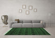 Machine Washable Abstract Emerald Green Modern Area Rugs in a Living Room,, wshabs5060emgrn