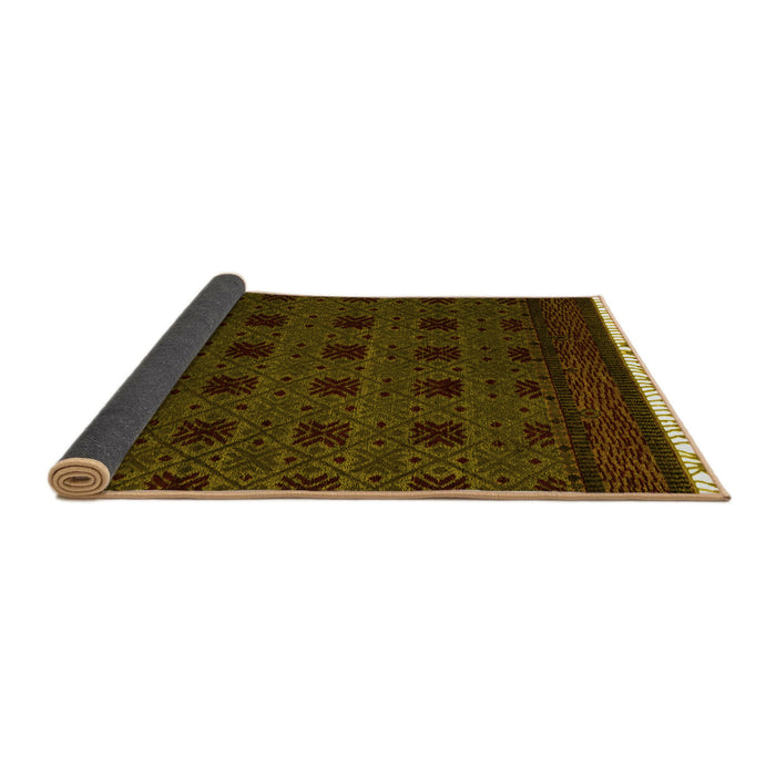 Sideview of Abstract Yellow Modern Rug, abs5060yw