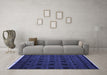 Machine Washable Abstract Blue Modern Rug in a Living Room, wshabs5060blu