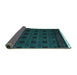 Sideview of Abstract Turquoise Modern Rug, abs5060turq