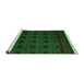 Sideview of Machine Washable Abstract Green Modern Area Rugs, wshabs5060grn