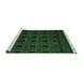 Sideview of Machine Washable Abstract Emerald Green Modern Area Rugs, wshabs5060emgrn
