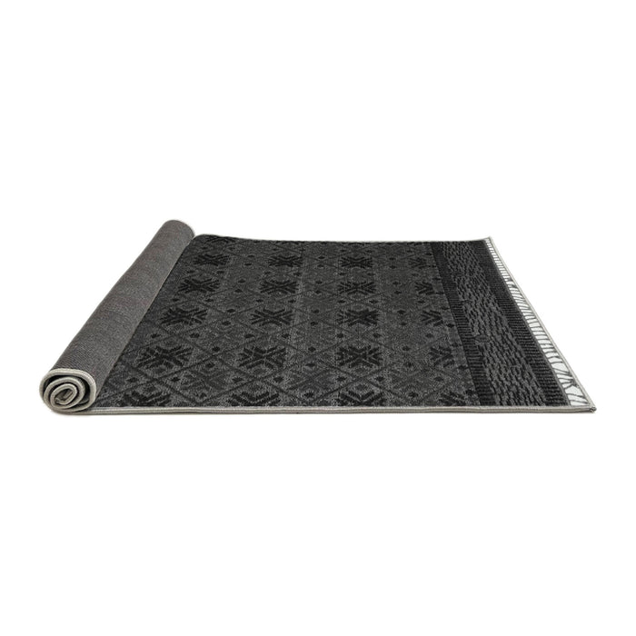 Sideview of Abstract Gray Modern Rug, abs5060gry