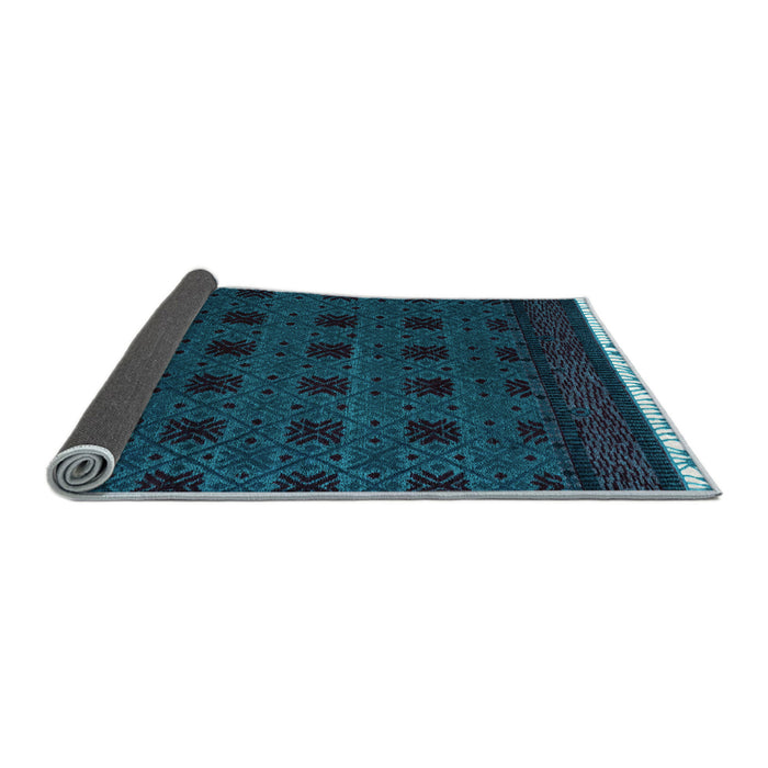 Sideview of Abstract Light Blue Modern Rug, abs5060lblu