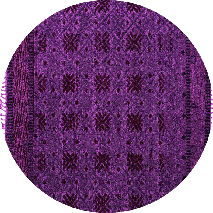 Round Abstract Pink Modern Rug, abs5060pnk