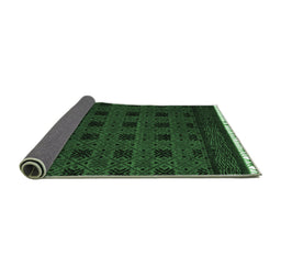 Sideview of Abstract Emerald Green Modern Rug, abs5060emgrn