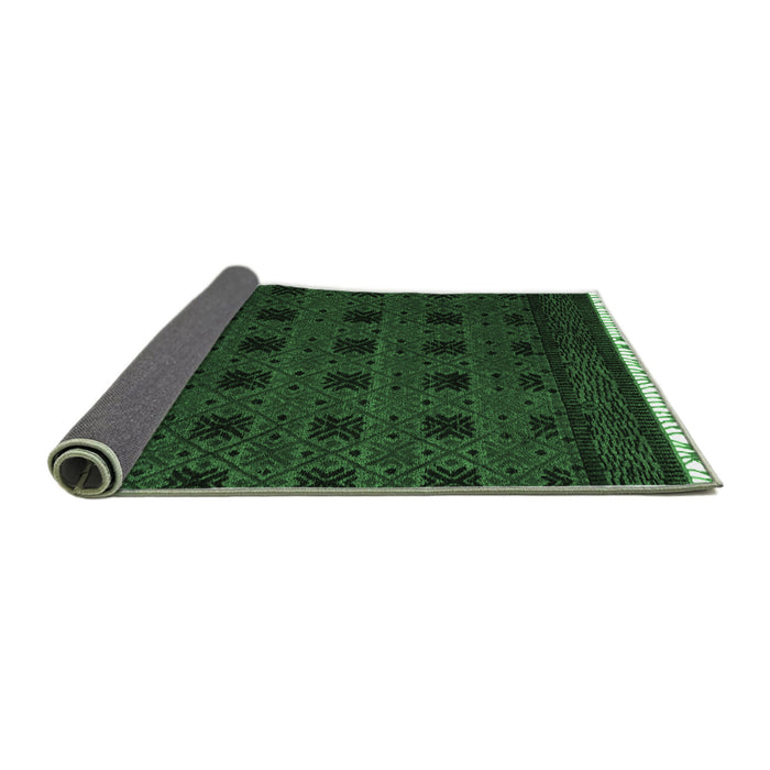Sideview of Abstract Emerald Green Modern Rug, abs5060emgrn
