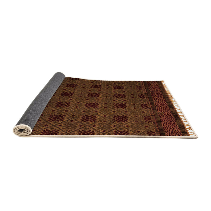 Sideview of Abstract Orange Modern Rug, abs5060org