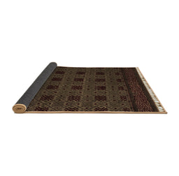 Sideview of Abstract Brown Modern Rug, abs5060brn