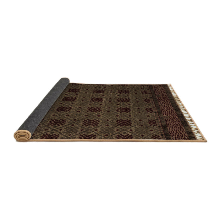 Sideview of Abstract Brown Modern Rug, abs5060brn