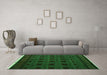 Machine Washable Abstract Green Modern Area Rugs in a Living Room,, wshabs5060grn