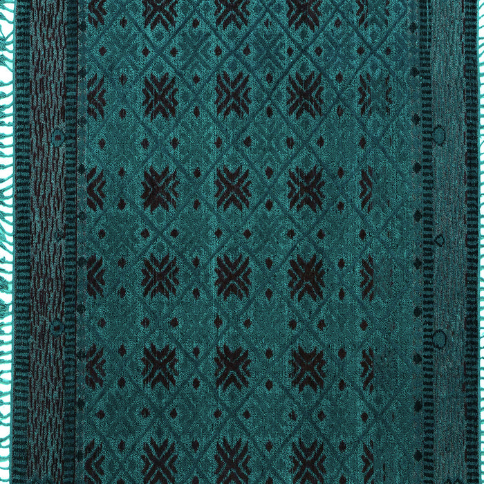 Square Abstract Turquoise Modern Rug, abs5060turq