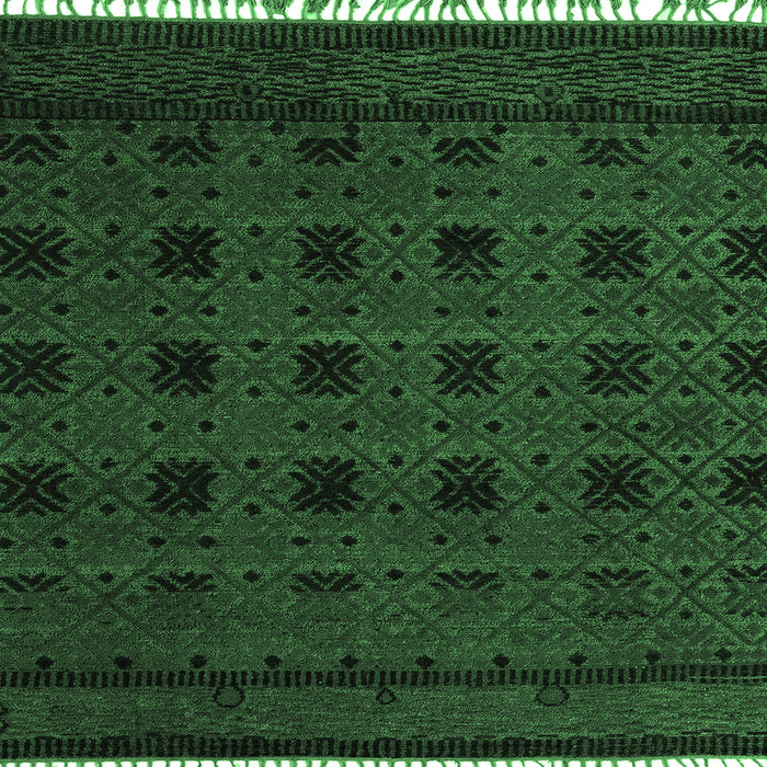 Square Machine Washable Abstract Emerald Green Modern Area Rugs, wshabs5060emgrn