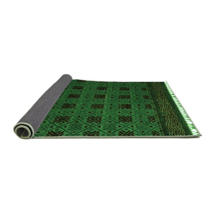 Sideview of Abstract Green Modern Rug, abs5060grn