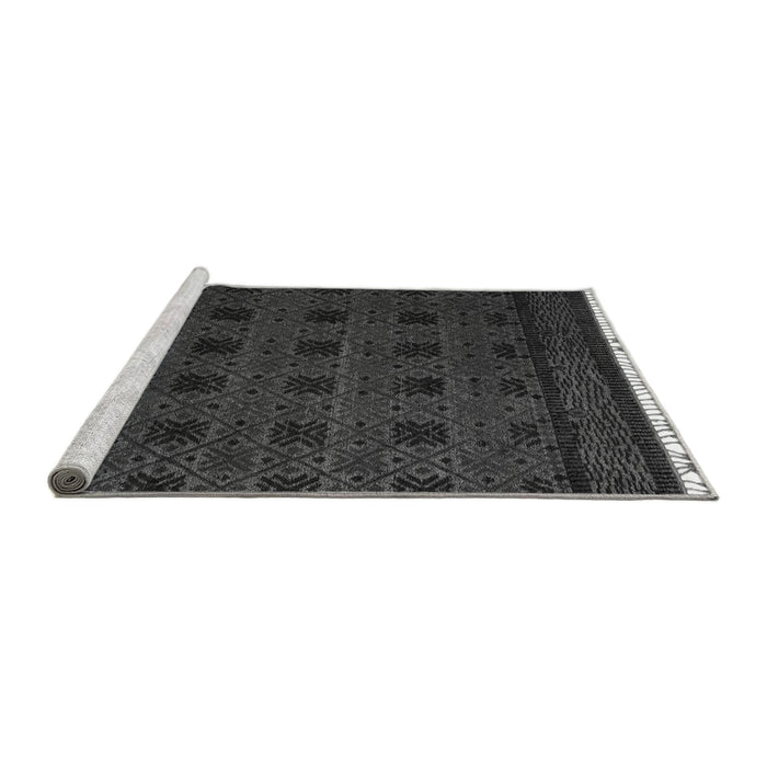 Sideview of Machine Washable Abstract Gray Modern Rug, wshabs5060gry