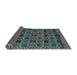 Sideview of Abstract Light Slate Gray Modern Rug, abs5061