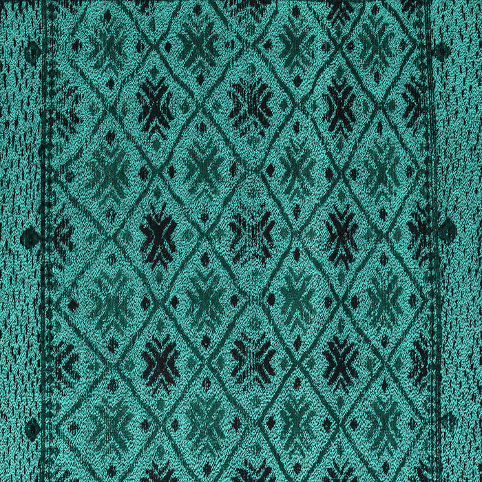 Square Machine Washable Abstract Turquoise Modern Area Rugs, wshabs5061turq