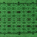 Square Abstract Green Modern Rug, abs5061grn