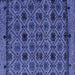 Square Abstract Blue Modern Rug, abs5061blu