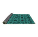 Sideview of Abstract Turquoise Modern Rug, abs5061turq