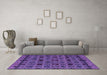 Machine Washable Abstract Purple Modern Area Rugs in a Living Room, wshabs5061pur