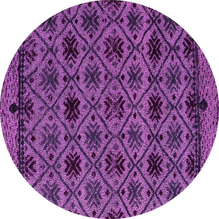 Round Abstract Pink Modern Rug, abs5061pnk