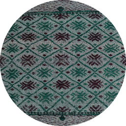 Round Machine Washable Abstract Light Slate Gray Rug, wshabs5061