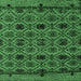 Square Machine Washable Abstract Emerald Green Modern Area Rugs, wshabs5061emgrn