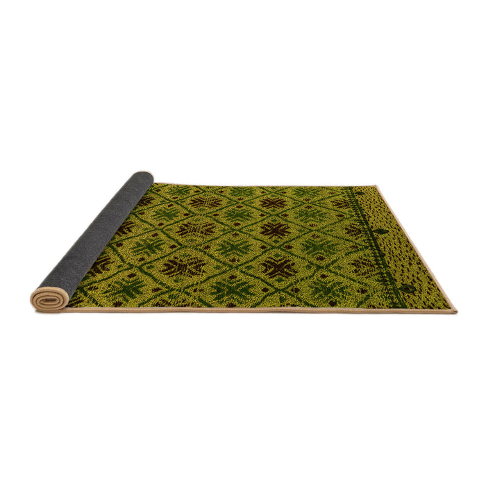 Sideview of Abstract Yellow Modern Rug, abs5061yw