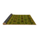 Sideview of Abstract Yellow Modern Rug, abs5061yw