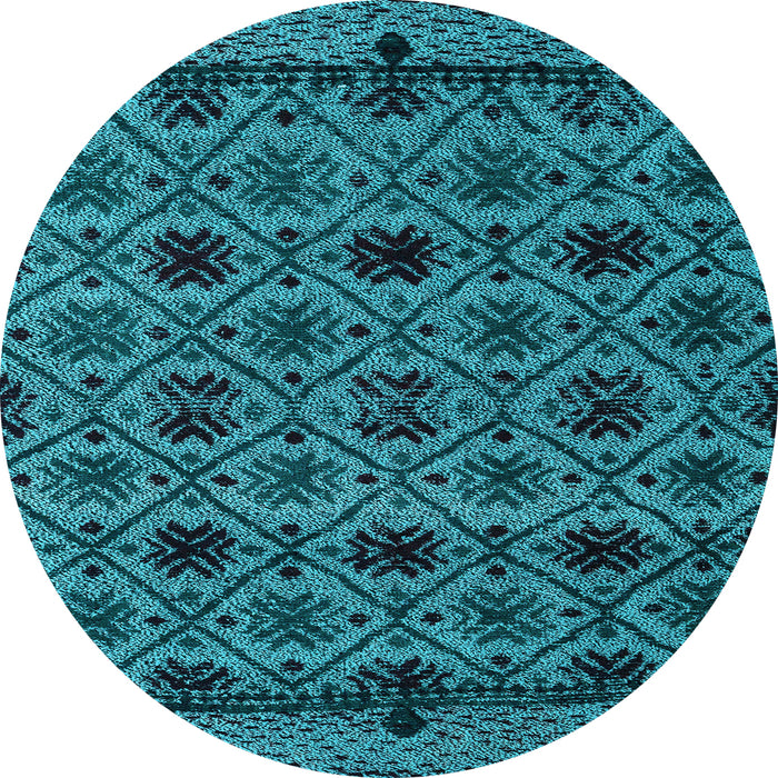 Round Machine Washable Abstract Light Blue Modern Rug, wshabs5061lblu