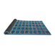 Sideview of Abstract Denim Blue Modern Rug, abs5062