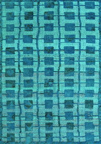 Abstract Turquoise Modern Rug, abs5062turq