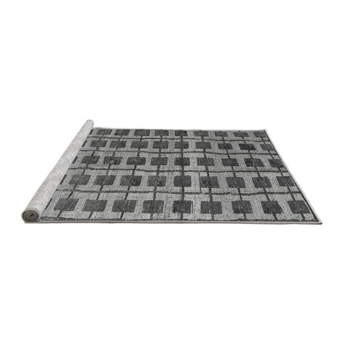 Sideview of Machine Washable Abstract Gray Modern Rug, wshabs5062gry