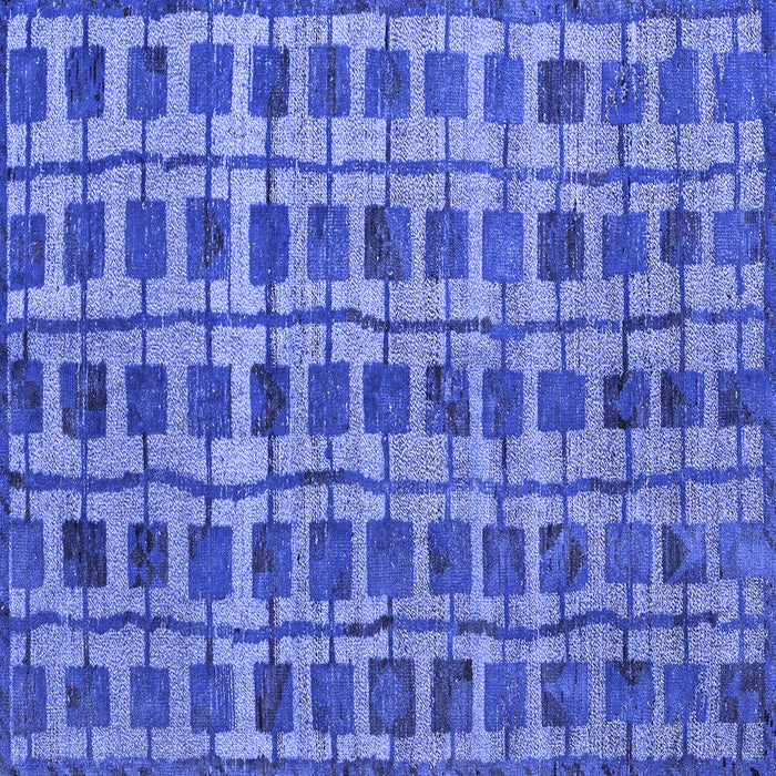 Square Abstract Blue Modern Rug, abs5062blu