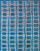 Machine Washable Abstract Denim Blue Rug, wshabs5062