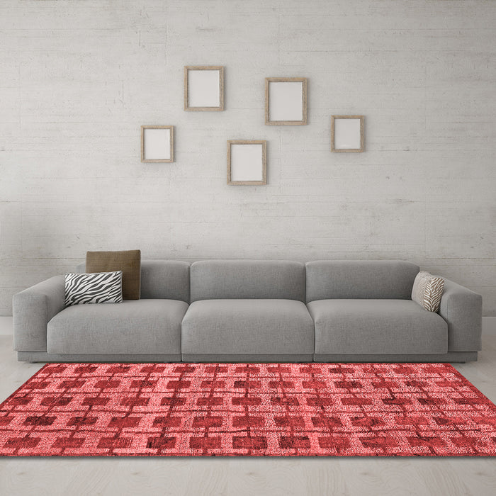 Modern Red Washable Rugs
