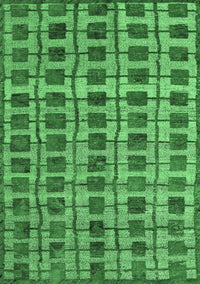 Abstract Emerald Green Modern Rug, abs5062emgrn