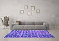 Machine Washable Abstract Purple Modern Rug, wshabs5062pur