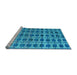 Sideview of Machine Washable Abstract Light Blue Modern Rug, wshabs5062lblu