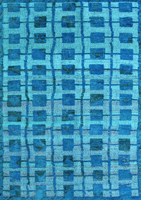 Abstract Light Blue Modern Rug, abs5062lblu