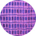 Round Abstract Pink Modern Rug, abs5062pnk