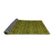 Sideview of Abstract Green Modern Rug, abs5063grn