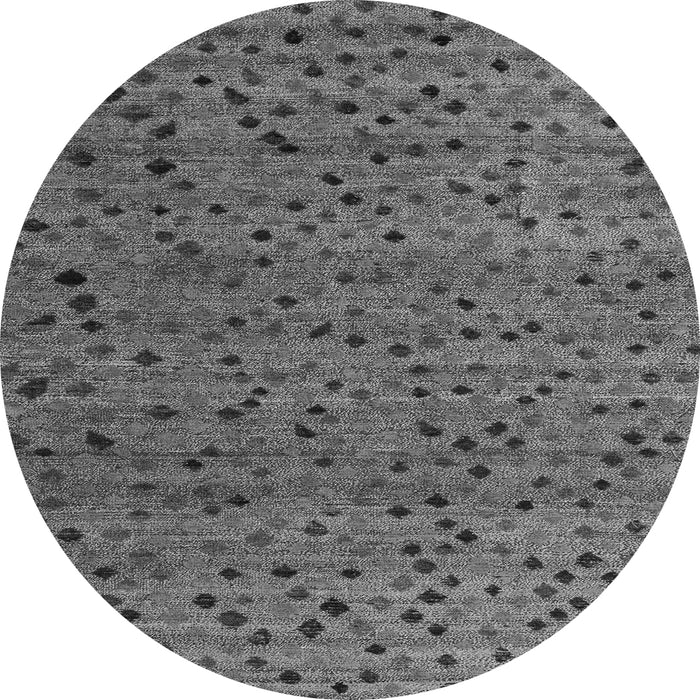 Round Abstract Gray Modern Rug, abs5063gry