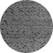 Round Abstract Gray Modern Rug, abs5063gry