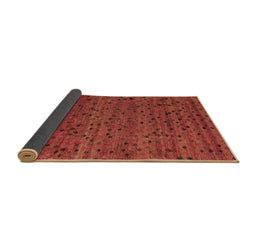 Sideview of Abstract Brown Modern Rug, abs5063brn