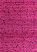 Machine Washable Abstract Pink Modern Rug, wshabs5063pnk